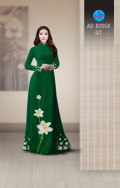 Vải áo dài hoa trắng