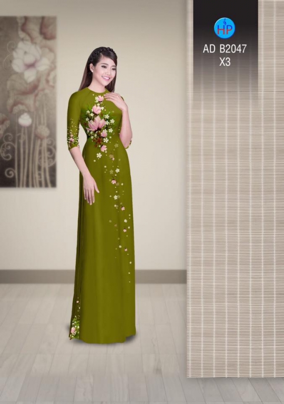 Vải áo dài hoa dây