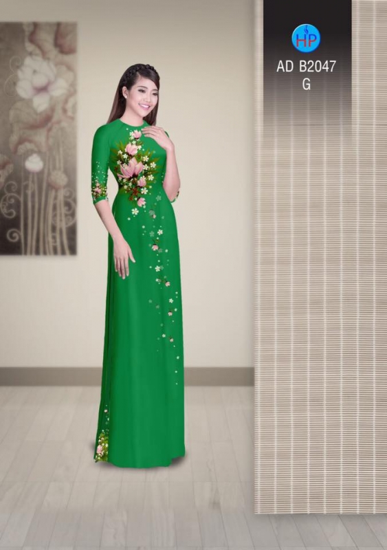 Vải áo dài hoa dây