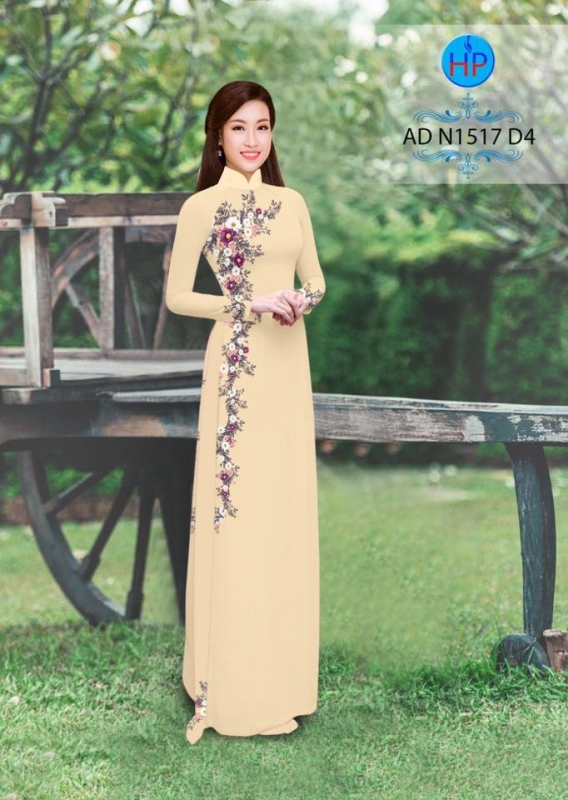Vải áo dài hoa dây Vải áo dài hoa dây