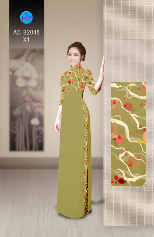 Vải áo dài hoa văn vằn vện