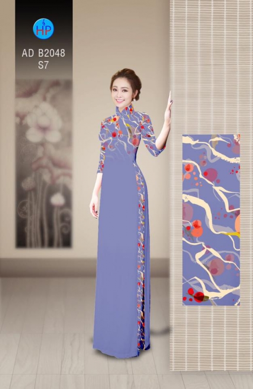 Vải áo dài hoa văn vằn vện