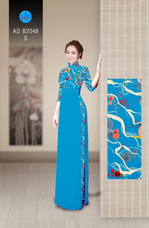 Vải áo dài hoa văn vằn vện