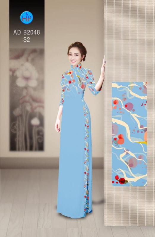 Vải áo dài hoa văn vằn vện