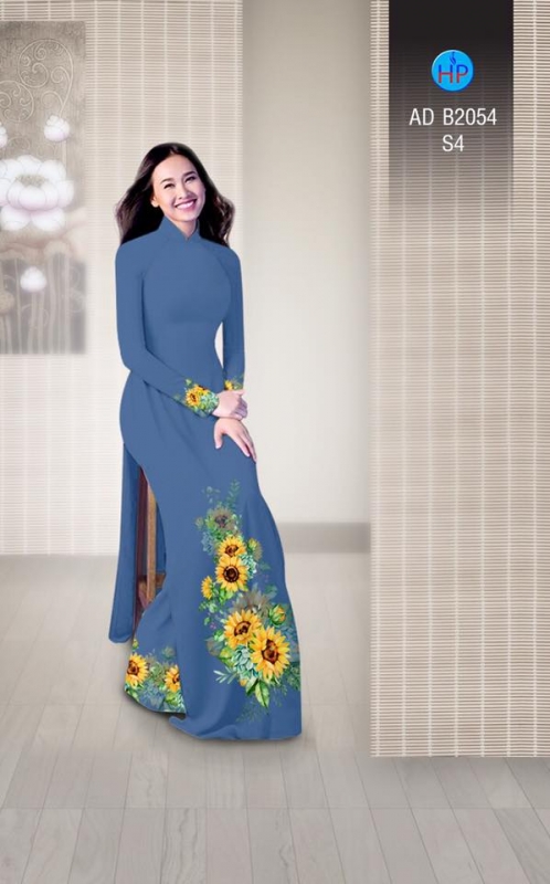 Vải áo dài hoa hướng dương