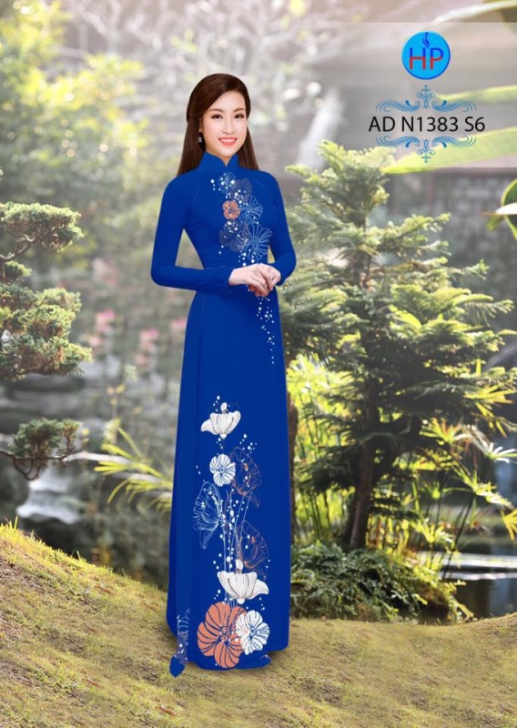 Vải áo dài hoa văn vẽ
