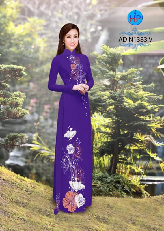 Vải áo dài hoa văn vẽ