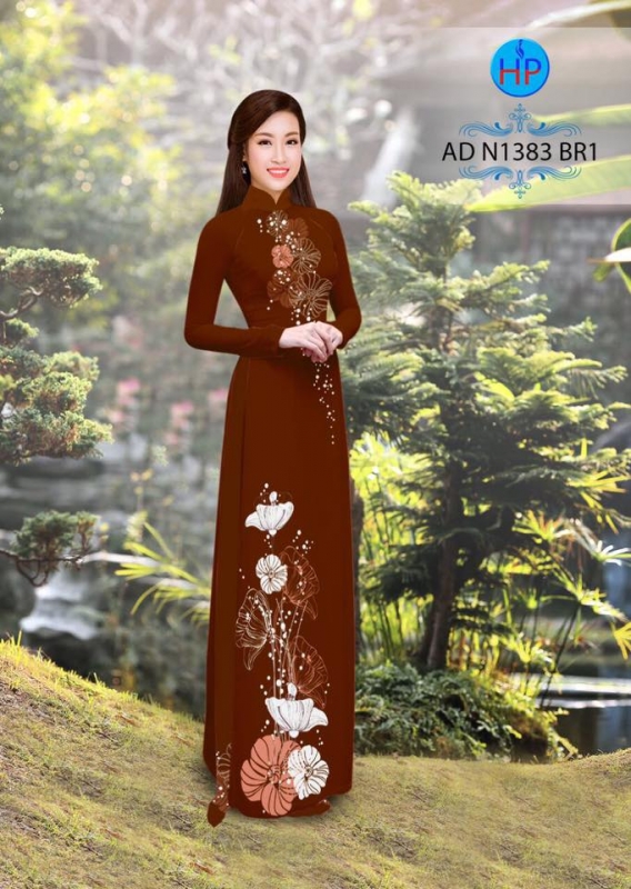 Vải áo dài hoa văn vẽ