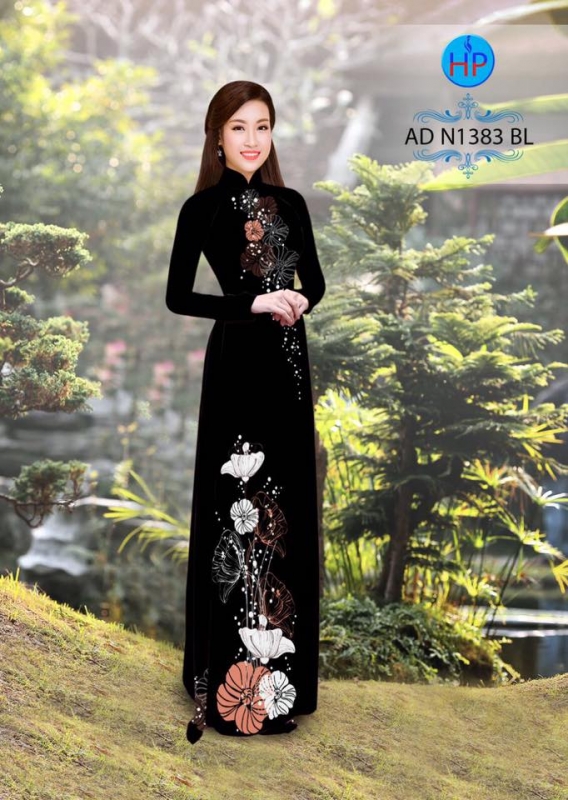 Vải áo dài hoa văn vẽ