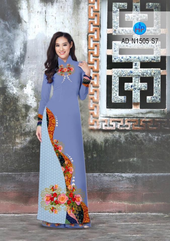 Vải áo dài hoa văn chạy dọc Vải áo dài hoa văn chạy dọc