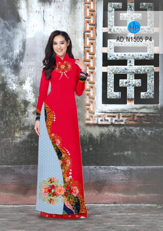 Vải áo dài hoa văn chạy dọc Vải áo dài hoa văn chạy dọc