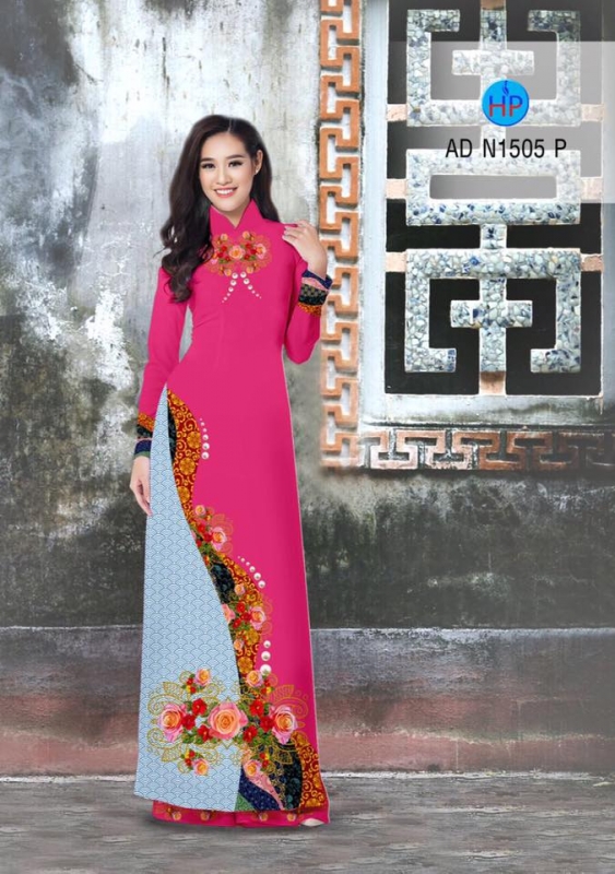 Vải áo dài hoa văn chạy dọc Vải áo dài hoa văn chạy dọc