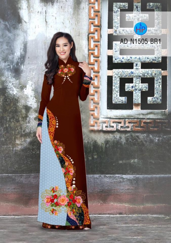 Vải áo dài hoa văn chạy dọc Vải áo dài hoa văn chạy dọc
