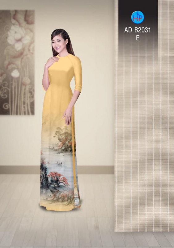 Vải áo dài phong cảnh