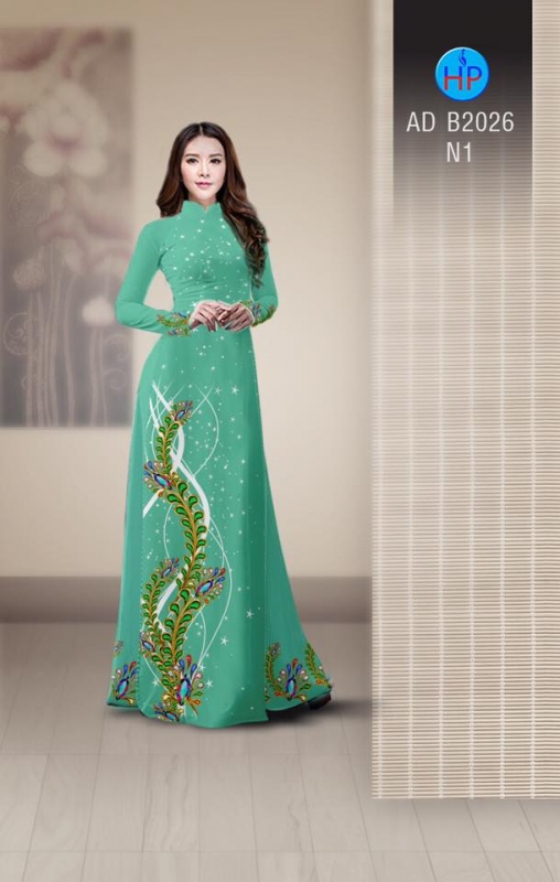 Vải áo dài hoa chạy dọc