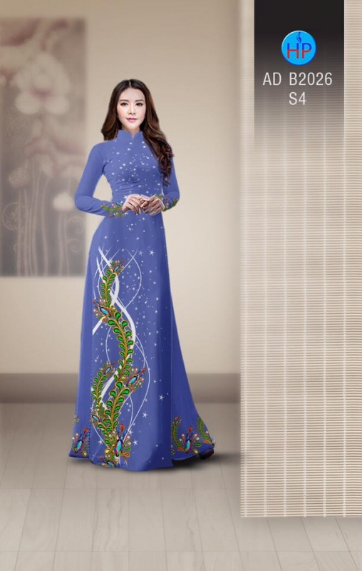 Vải áo dài hoa chạy dọc