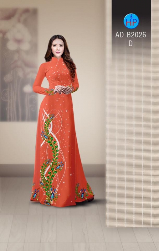 Vải áo dài hoa chạy dọc