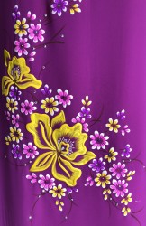Vải áo dài vẽ hoa nổi