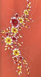 Vải áo dài vẽ hoa nổi