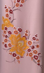 Vải áo dài vẽ hoa nổi