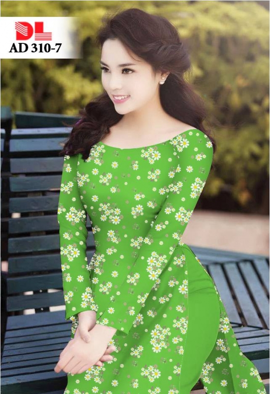 Vải áo dài hoa nhỏ toàn thân