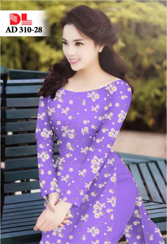 Vải áo dài hoa nhỏ toàn thân