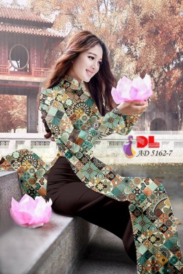 Vải áo dài hoa nhỏ toàn thân-DT 4061
