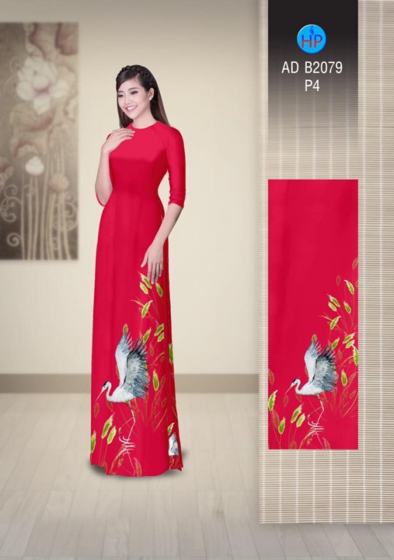 Vải áo dài chim cò Vải áo dài chim cò