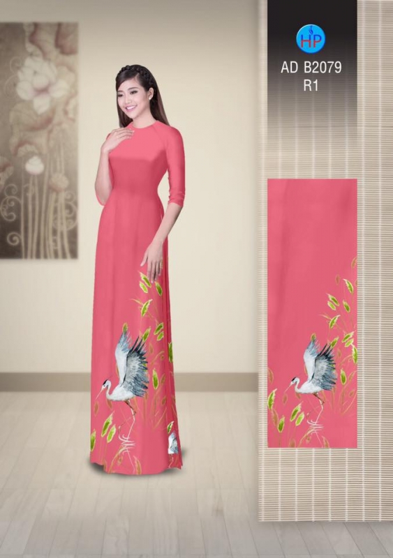 Vải áo dài chim cò Vải áo dài chim cò