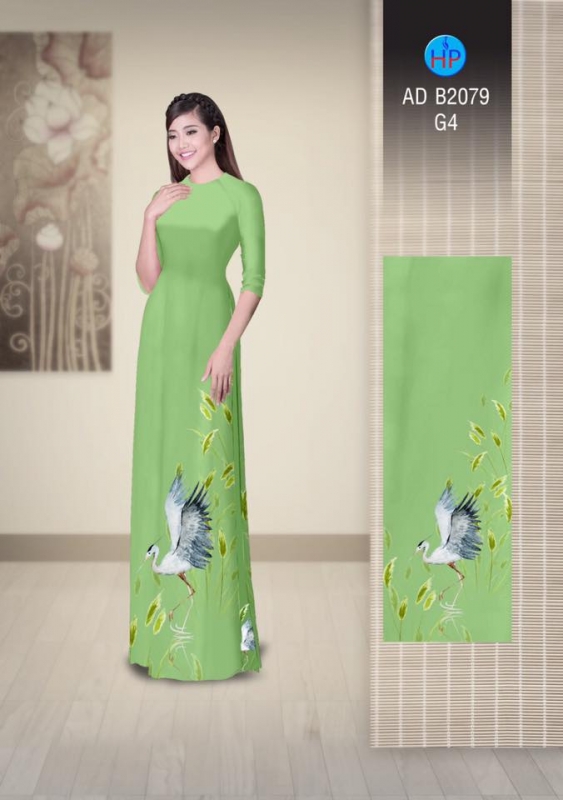 Vải áo dài chim cò Vải áo dài chim cò