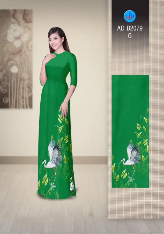 Vải áo dài chim cò Vải áo dài chim cò