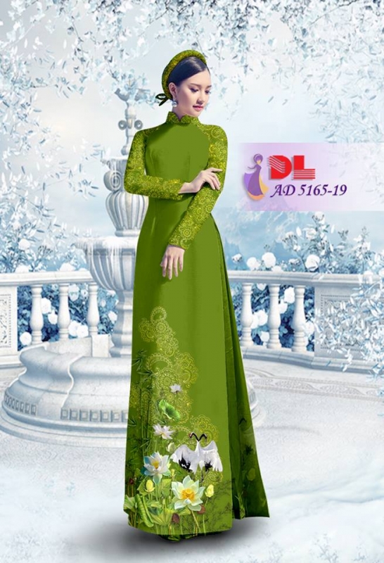 Vải áo dài chim hạc