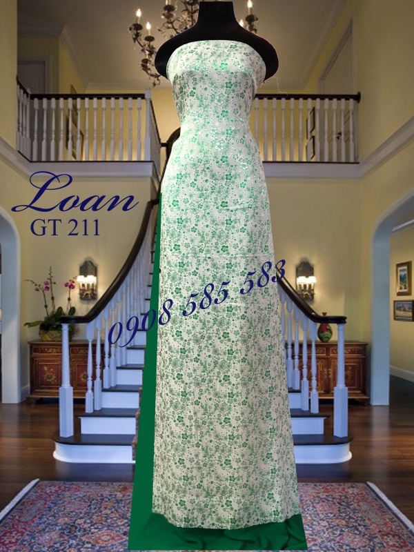 Vải áo dài Gấm thêu Thái Tuấn