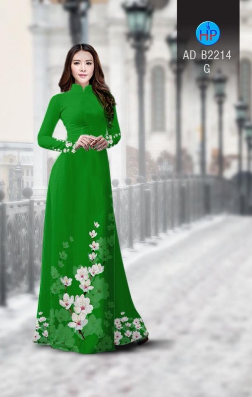 Vải áo dài hoa Đào