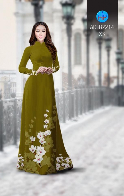 Vải áo dài hoa Đào