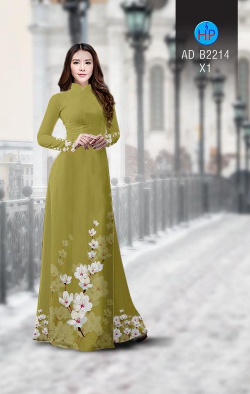 Vải áo dài hoa Đào