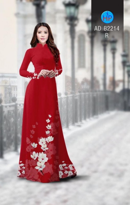 Vải áo dài hoa Đào