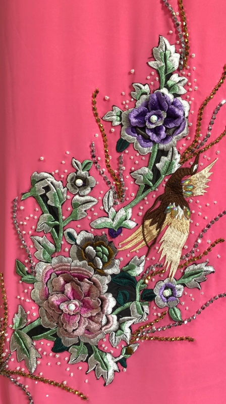 Vải áo dài kết đá