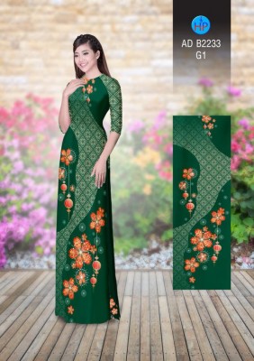 Vải áo dài hoa văn chạy dọc-DT 4182