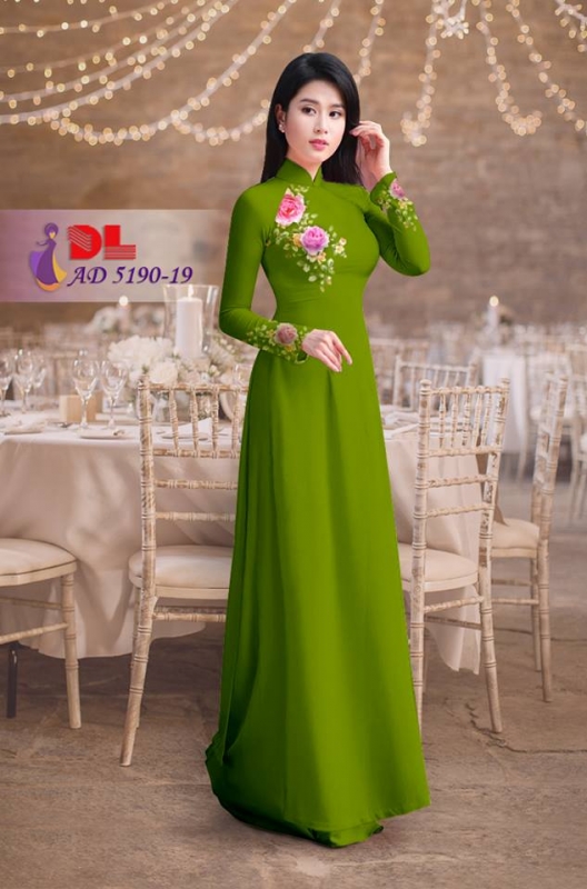 Vải áo dài hoa Hồng