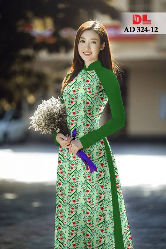 Vải áo dài hoa nhí