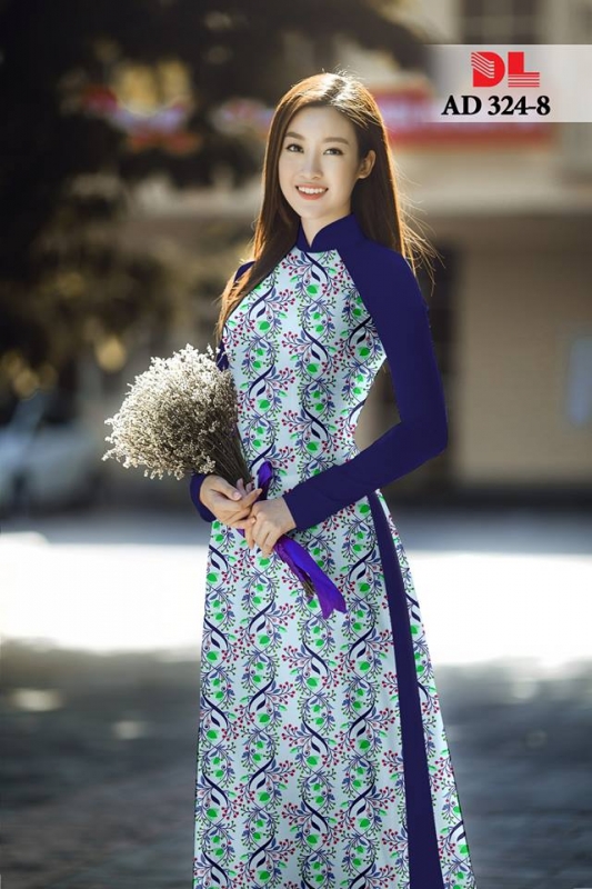 Vải áo dài hoa nhí