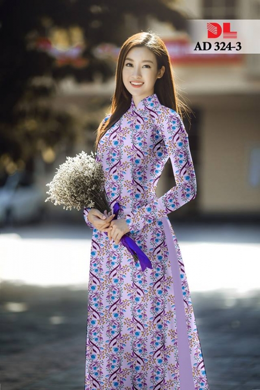Vải áo dài hoa nhí