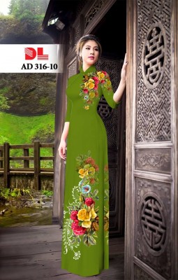 Vải áo dài hoa hồng 3D-DT 4241
