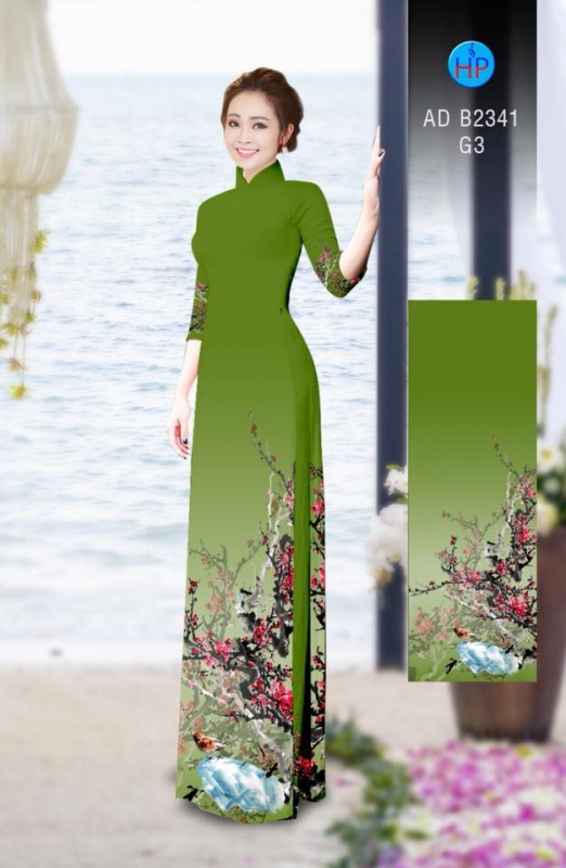 Vải áo dài cành Đào