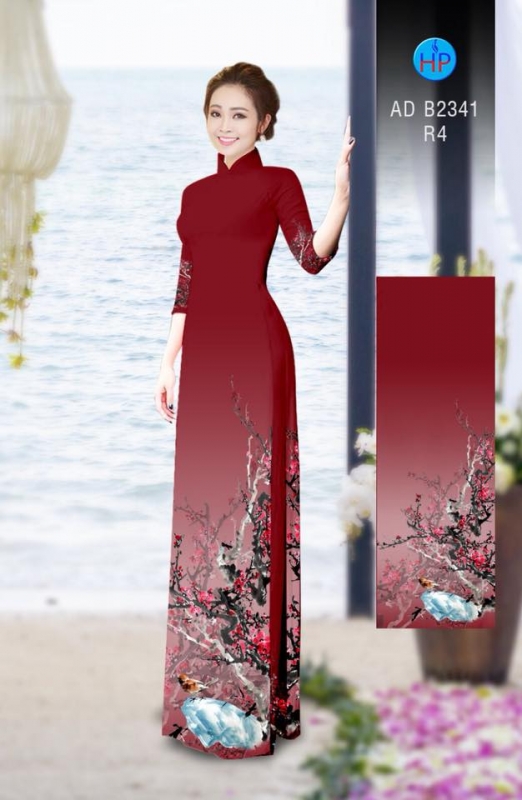 Vải áo dài cành Đào
