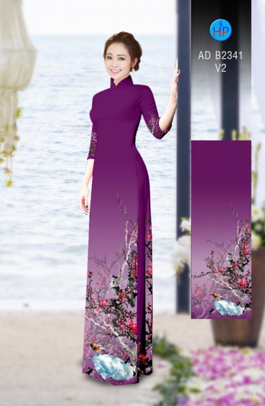 Vải áo dài cành Đào