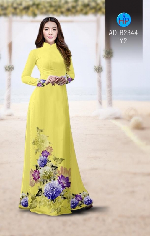Vải áo dài hoa Cúc