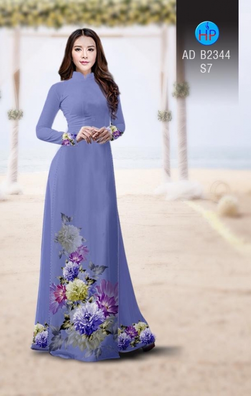 Vải áo dài hoa Cúc