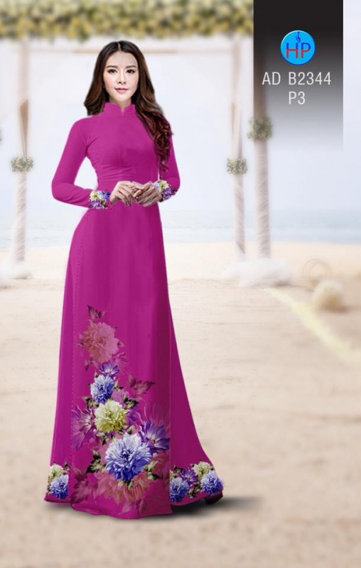Vải áo dài hoa Cúc